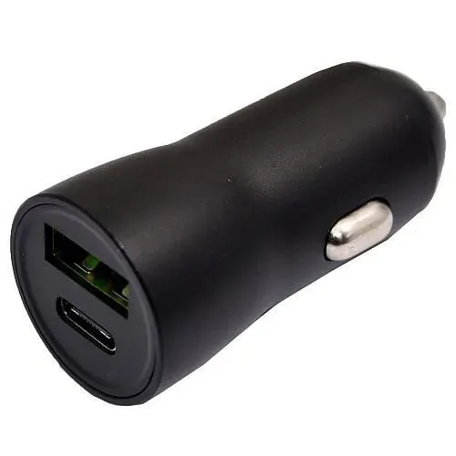 Автомобильное зарядное устройство Denmen DZ10 Car Charger QC3.0+PD, Черный