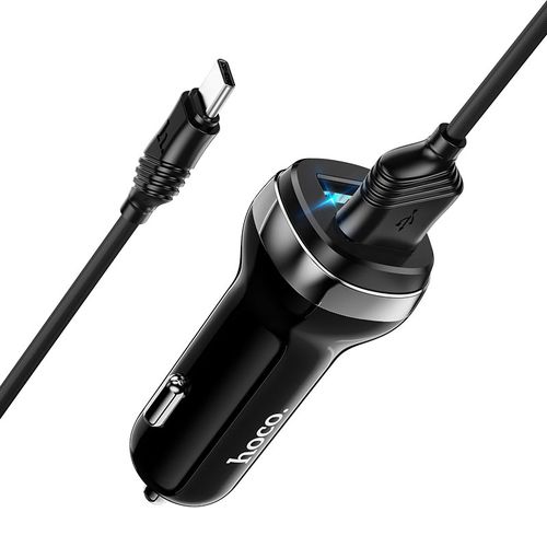 Avtomobil zaryadlash qurilmasi Hoco Z40 Superior dual port car charger, qora