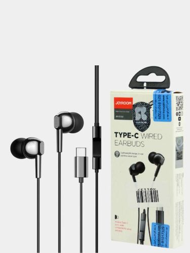 Наушники Joyroom JR-EC02 Ben Series Type-C In-ear Wired, Черный