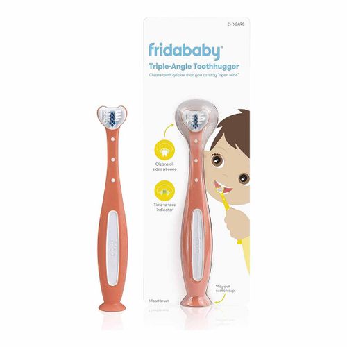 Зубная щетка Fridababy Triple-Angle, 2+ лет, Розовый