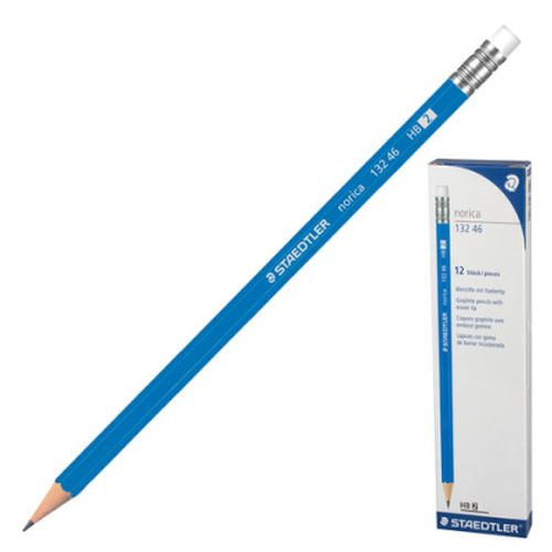 Карандаш с ластиком Staedtler Norica HB 132 46 1404, 12 шт