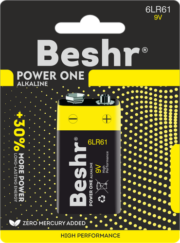 Батарейки Beshr Power one alkaline 9W 1B