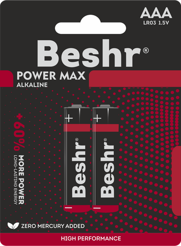 Батарейки Beshr Power max alkaline AAA, 2B, купить недорого