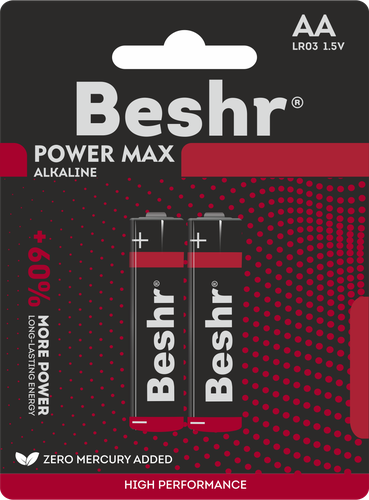 Батарейки Beshr Power max alkaline AA, 2B, купить недорого