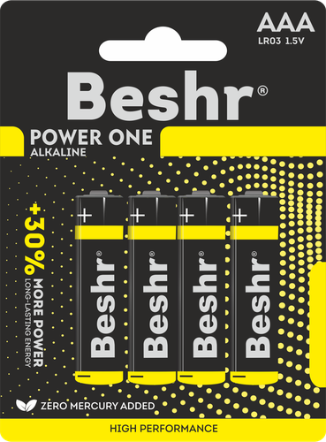 Батарейки Beshr Power One AAА 4B, купить недорого