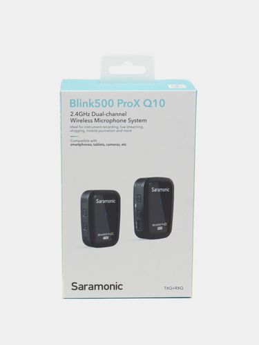 Беспроводной петличный микрофон Saramonic Blink500 ProX Q10, Черный