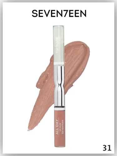 Uzoq muddatli suyuq lab bo'yog'i Seventeen All Day Lip Color & Top Gloss, 31-Mis jigarrang, купить недорого