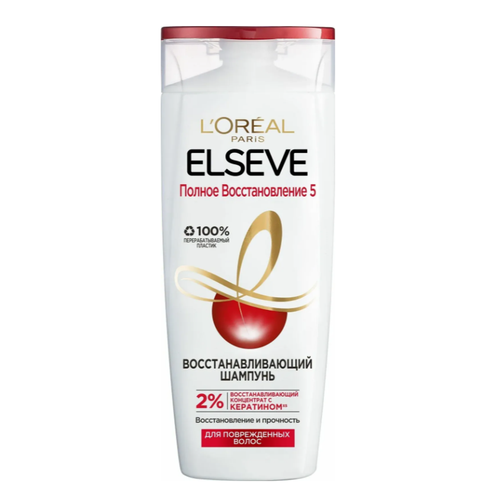 Shampun L'Oreal Elseve Complete Recovery 5 shikastlangan va zaiflashgan sochlar uchun, 400 ml