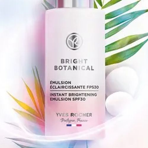 Омолаживающая эмульсия Yves Rocher Bright Botanical, осветляющая, выравнивающая тон, 30 spf 50ml, купить недорого