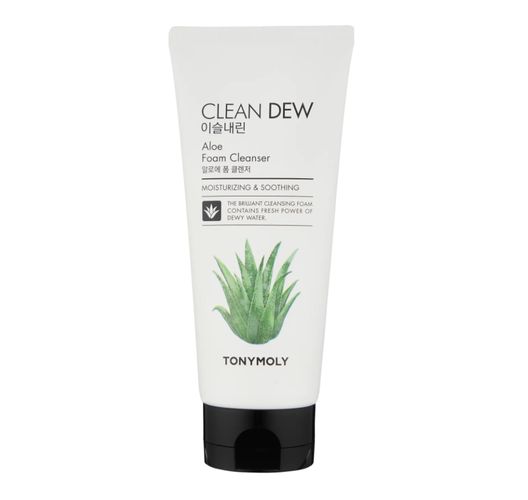 Пенка для умывания Tony Moly clean dew Aloe foam cleanser с экстрактом Алоэ, 180 мл