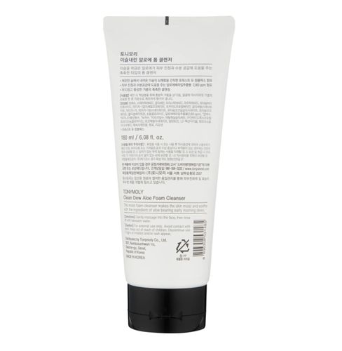 Пенка для умывания Tony Moly clean dew Aloe foam cleanser с экстрактом Алоэ, 180 мл, купить недорого