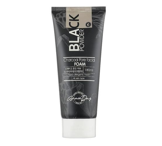 Пенка для умывания Grace Day Black Powder Charcoal Pore Facial Foam, 180 мл