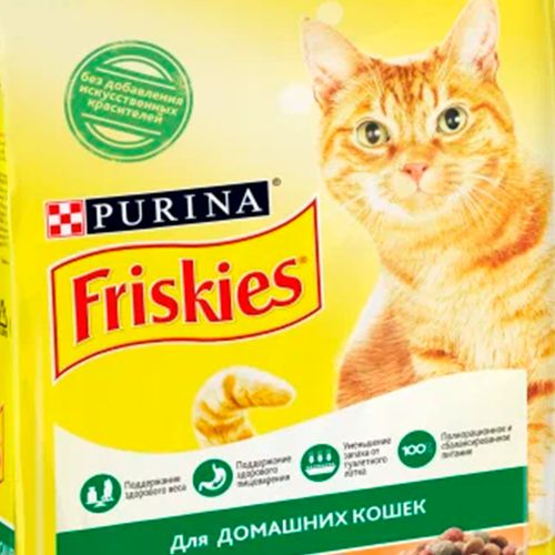 Сухой корм для кошек Purina Friskies с курицей и садовой зеленью, 1.5 кг, в Узбекистане