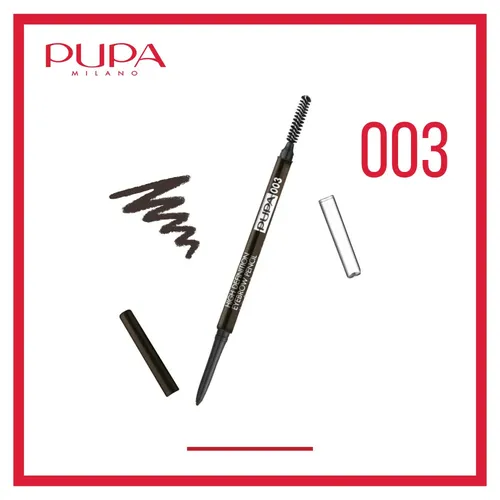 Qosh qalam Pupa True EyeBrow Pencil, 003-To'q jigarrang, купить недорого