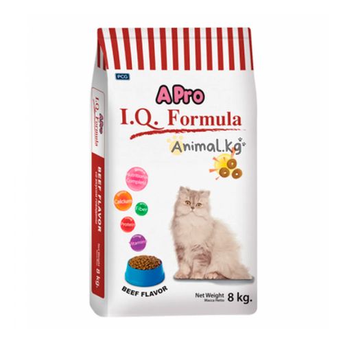 Сухой корм для кошек Apro I.Q. Formula со вкусом говядины, 8 кг