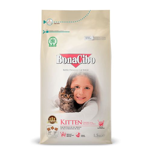 Сухой корм для кошек Bonacibo Kitten, 1.5 кг