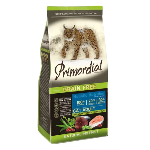 Сухой корм Primordial Cat Adult с лососем и тунцом для взрослых кошек, 6 кг