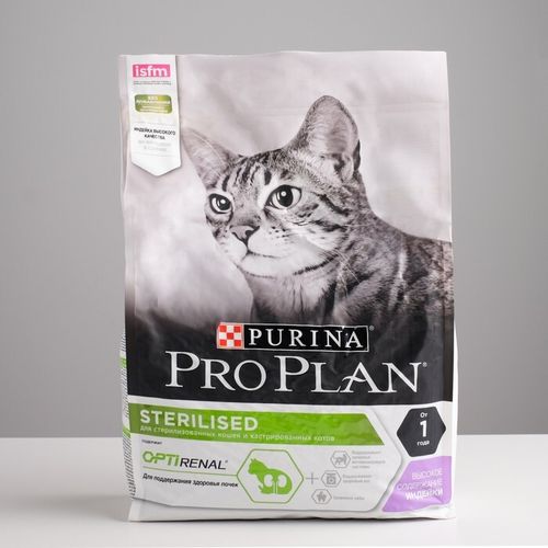 Сухой корм для стерилизованных кошек и кастрированных котов Purina Pro Plan с индейкой, 10 кг, купить недорого