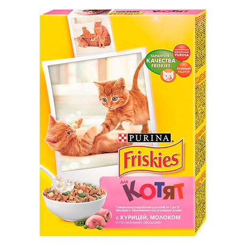 Сухой корм для котят Friskies с курицей, молоком и овощами, 2 кг