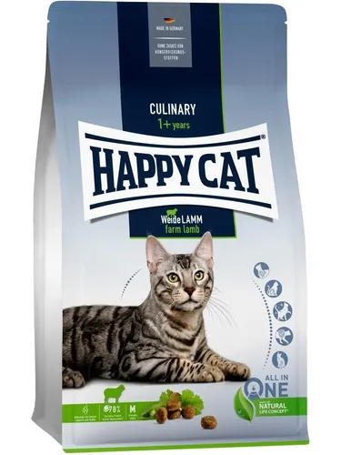 Сухой корм для взрослых кошек Happy Cat Culinary с ягнёнком, 10 кг