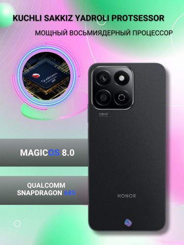 Смартфон Honor X7c, Черный, 8/256 GB, фото