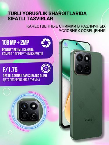 Smartfon Honor X7c, yashil, 6/128 GB, в Узбекистане