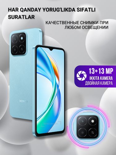 Smartfon Honor X5b, ko'k, 8/64 GB, купить недорого