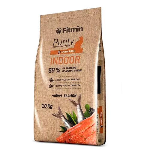 Cухой корм для кошек Fitmin cat Purity Indoor Лосось, 10 кг, купить недорого