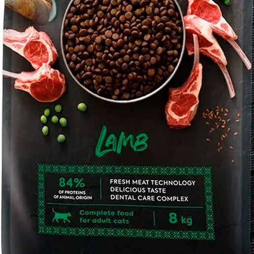 Сухой корм для кошек Fitmin cat For Life Adult Lamb со свежим мясом ягненка, 8 кг, купить недорого