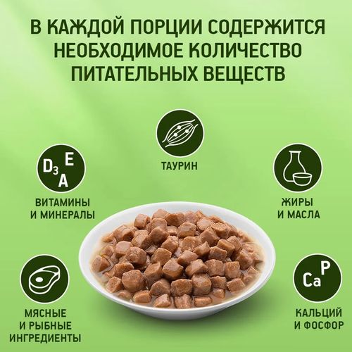 Влажный корм для кошек Kitekat Вкусная рыбка в соусе, 85 гр, купить недорого