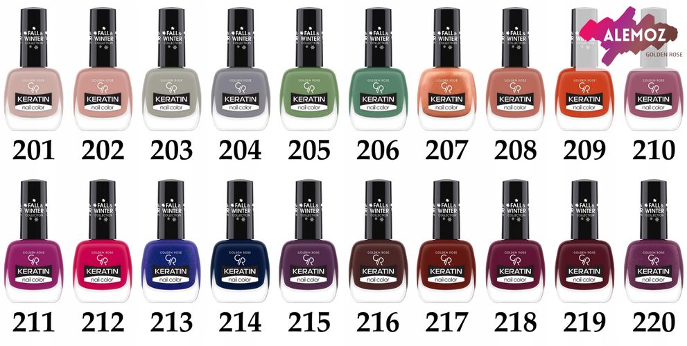 Лак для ногтей Golden Rose Keratin Nail Color Fall&Winter Collection, №-216, купить недорого