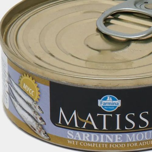 Законсервированный корм для взрослых кошек Farmina Matisse Codfish Паштет с сардиной, 85 гр, купить недорого