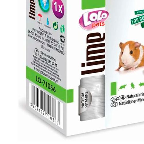 Лакомство LoLo Pets Lime Минеральный камень, 40 г