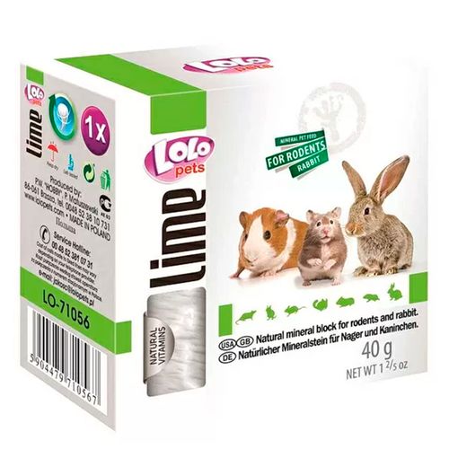 Минеральный камень LoLo Pets Lime Small Animal, 40 гр