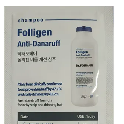 Шампунь против перхоти Dr.Forhair Folligen Anti-Dandruff Shampoo, 10 мл, купить недорого