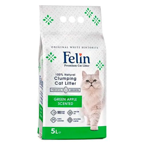 Бентонитовый наполнитель Felin Green Apple, 5 л