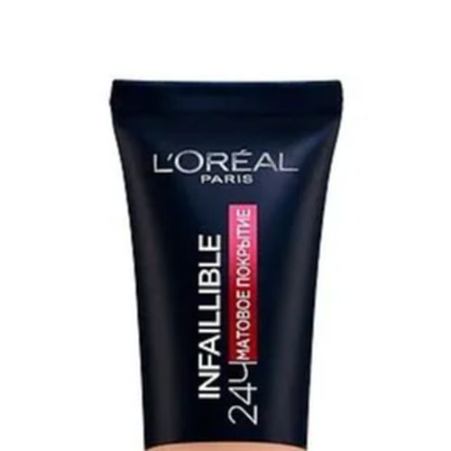 Ультраматирующий стойкий тональный крем L'Oreal Paris Infaillible 24ч матовое покрытие, №-145-Розово-бежевый, купить недорого