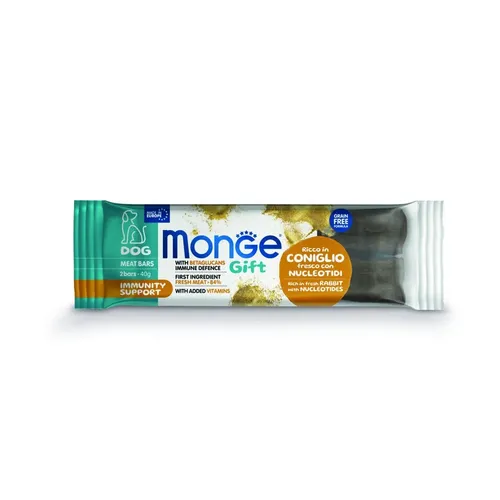 Лакомство для собак Monge Gift Immunity Support Батончик мясной с кроликом, 40 гр