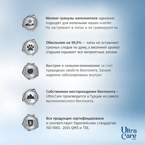 Комкующийся наполнитель Benty Sandy Ultra Care Fine Small Cats & Kittens, 8 л, купить недорого