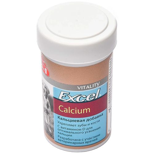 Витаминная кормовая добавка для собак 8 In 1 Excel Calcium Кальциевая, 1700 таблеток