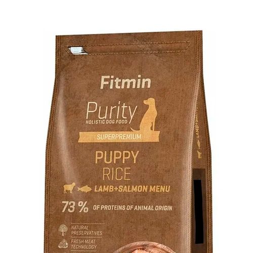 Сухой корм для щенков Fitmin dog Purity Rice Puppy Lamb & Salmon c ягненком, лососем и рисом, 12 кг, купить недорого