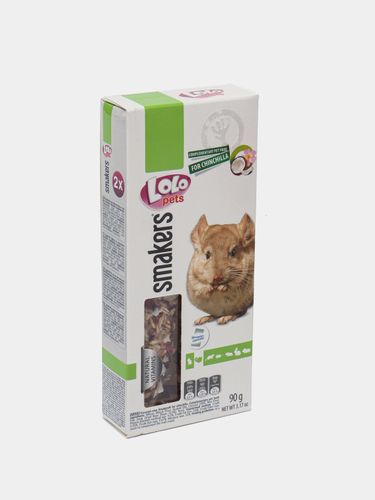 Лакомство для шиншилл LoLo Pets с сухофруктами и орехами, 90 гр, купить недорого