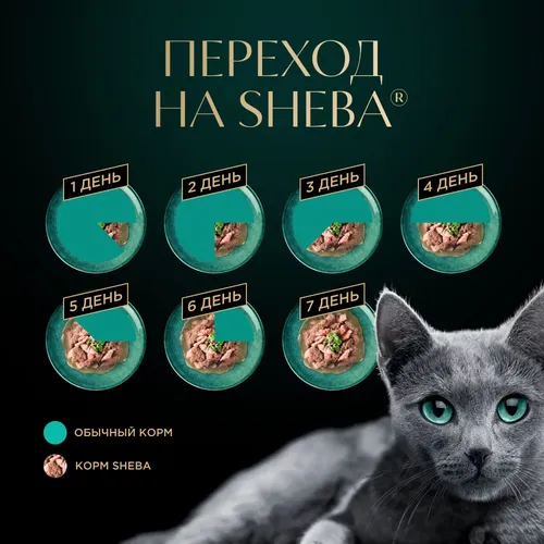 Влажный корм для кошек Sheba "Ломтики" курица и индейка в соусе , 75 гр, в Узбекистане