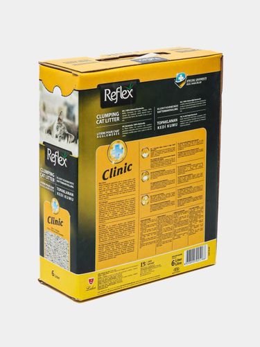 Бетонитовый наполнитель Reflex Clumping Clinic Cat Litter, 6 л