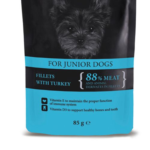 Влажный корм для щенков Fitmin For Life Dog Pouch Puppy Turkey In Gravy с индейкой в подливе, 85 гр, купить недорого