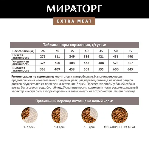 Сухой корм для собак крупных пород Мираторг Extra Meat c говядиной, 10 кг, фото № 4