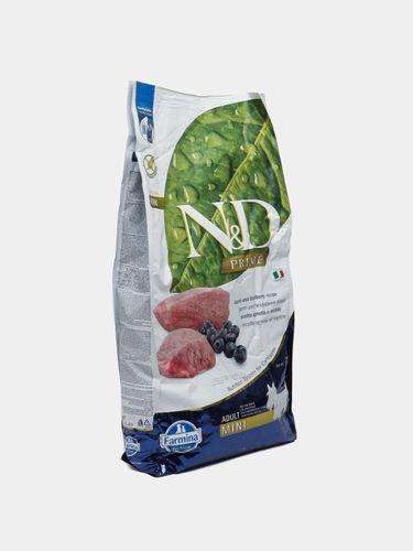 Сухой корм для собак малых пород Farmina N&d Grain Free Dog Adult Mini с ягненком и черникой, 7 кг, купить недорого