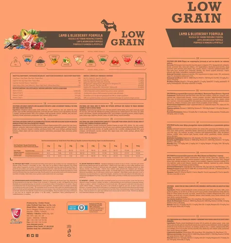 Сухой корм для собак мелких пород Spectrum Low Grain ягненок с черникой, 2.5 кг, купить недорого