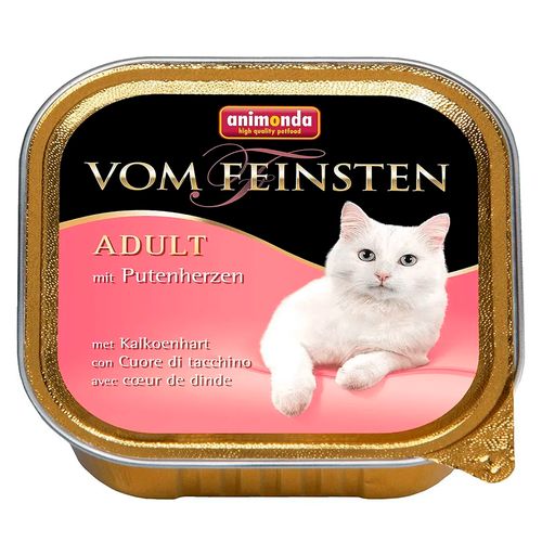 Влажный корм для кошек Animonda Vom Feinsten Cat Adult with Turkey Hearts с сердцами индейки, 100 гр