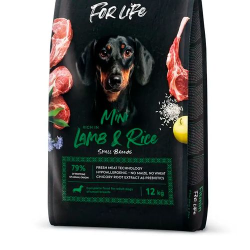 Сухой корм для собак Fitmin dog For Life Lamb & Rice Mini с говядиной и рисом, 12 кг, купить недорого